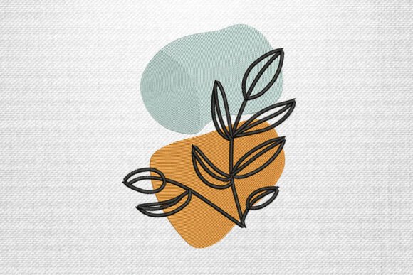 Abstract Leaf: A Charming Touch for Boutique Sweatshirts