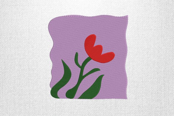 Abstract Tulip: A Charming Addition to Your Embroidery Projects