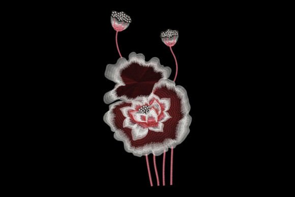 Blushing Peony Trio: A Delicate Floral Embellishment