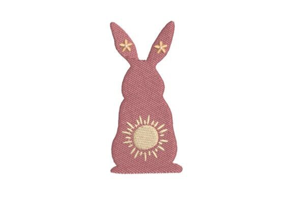 Charming Boho Sun Bunny Embroidery Design