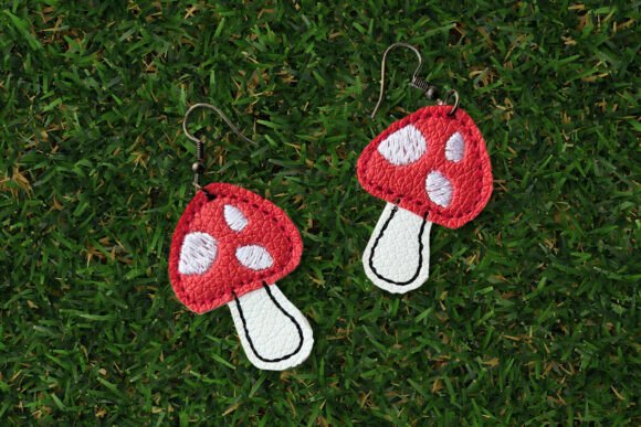 Charming Mushroom Toadstool ITH Feltie Applique