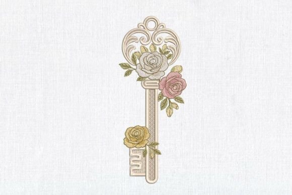 Elegant Floral Key Rose for Valentine's
