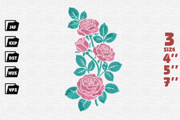 Elegant Rose Embroidery: A Review for Business Use