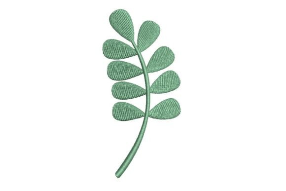 Elegant Textured Botanical Leaf Branch