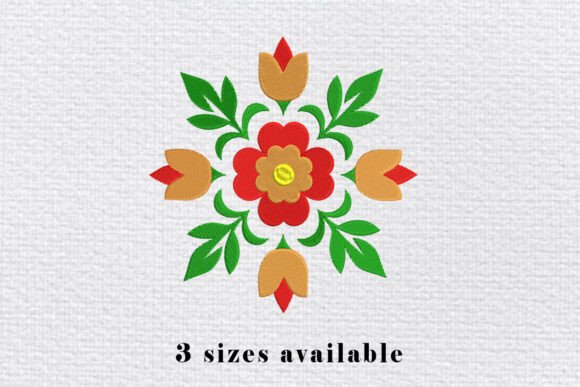 Floral Mandala Embroidery File: A Timeless Design