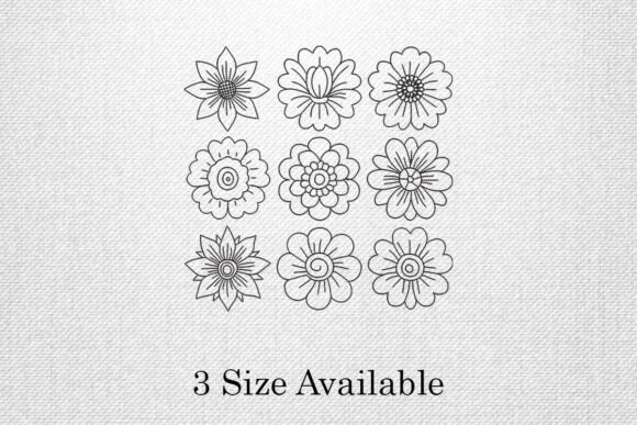 Floral Outline Set: A Charming Embroidery Design