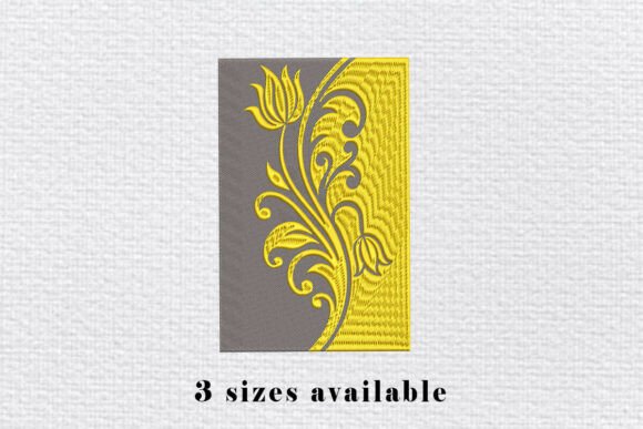 Golden Floral Border Embroidery: A Timeless Touch