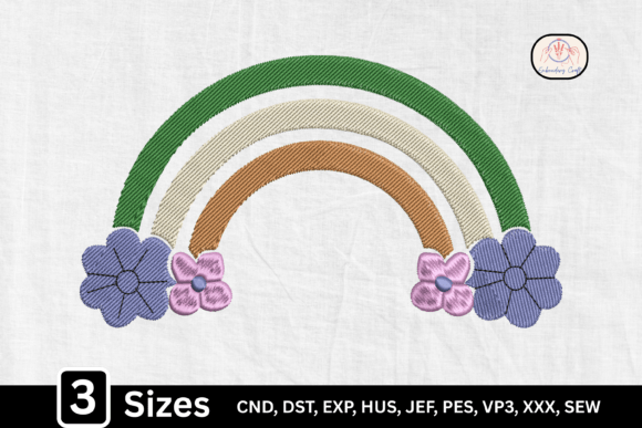 Groovy Aesthetic Flower Rainbow Design