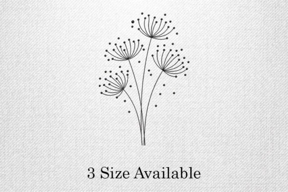 Minimalist Dandelion Line: A Modern Embroidery Design