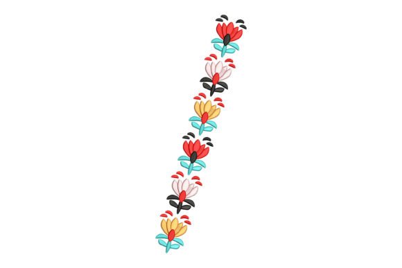 Vibrant Colorful Floral Border for Premium Sweatshirts