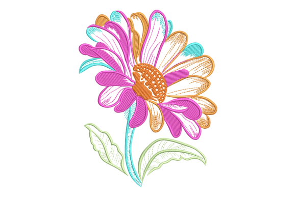 Vibrant Daisy: A Charming Addition to Any Fabric