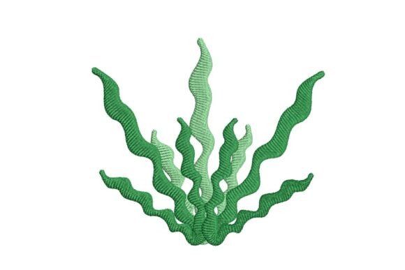 Wavy Seaweed Cluster: A Versatile Embroidery Design
